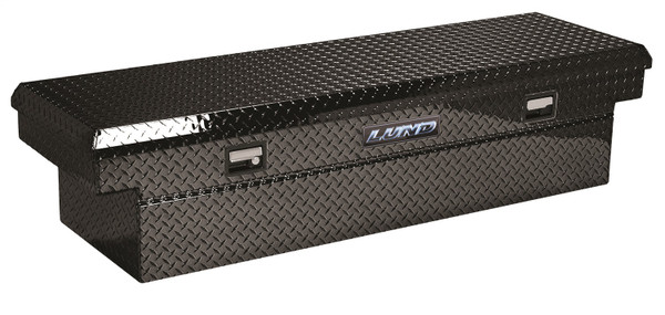 Lund 75350SBT 63-Inch Cross Bed Truck Tool Box, Black Aluminum-75350SBT