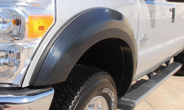 Lund EX314TA Elite Series Black Extra Wide Style Textured Finish Front Fender Flares for 2011-2016 Ford F-250, F-350 (Excludes Dually)-EX314TA