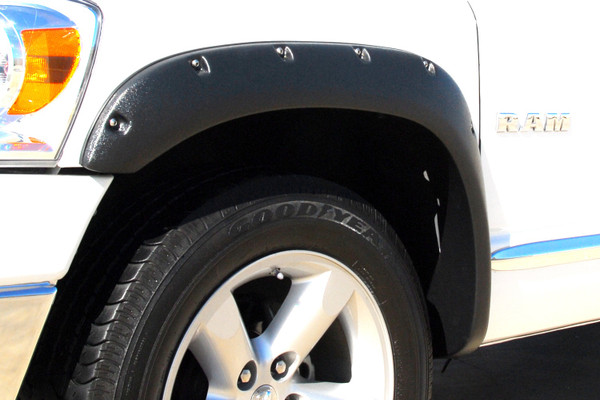 Lund RX203TA Elite Series Black Rivet Style Textured Finish Front Fender Flares for 2002-2008 Dodge Ram 1500; 2003-2009 Ram 2500, 3500 (Excludes Dually)-RX203TA