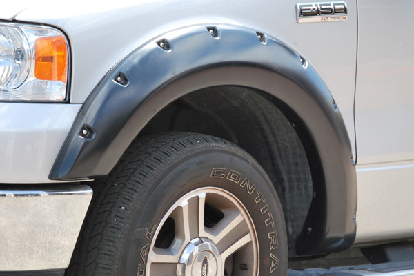 Lund RX310T Elite Series Black Rivet Style Textured Finish 4-Piece Fender Flare Set for 2004-2008 Ford F-150 (Excludes Stepside)-RX310T