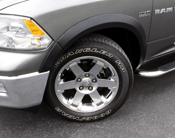 Lund SX202S Elite Series Black Sport Style Smooth Finish 4-Piece Fender Flare Set for 1994-2001 Dodge Ram 1500; 1994-2002 Ram 2500, 3500 (Excludes Dually)-SX202S