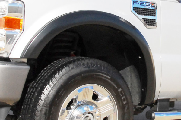 Lund SX313S Elite Series Black Sport Style Smooth Finish 4-Piece Fender Flare Set for 2008-2010 Ford F-250, F-350 (Excludes Dually)-SX313S
