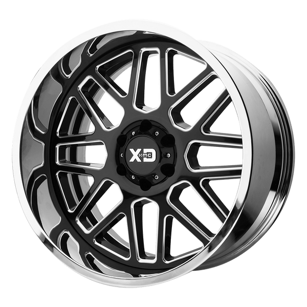 XD XD201 GRENADE 20X10 GLOSS BLACK MILLED CENTER CHROME LIP 5X5.0 - XD201-20105018NBC