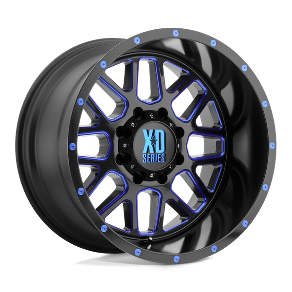 XD XD820 GRENADE 20X9 SATIN  BLACK MILLED WITH BLUE CLEAR COAT 6X135 - XD82029063918BC