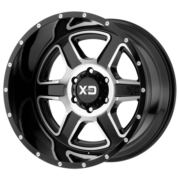 XD XD832 FUSION 18X9 GLOSS BLACK MACHINED 8X6.5 - XD83289080518