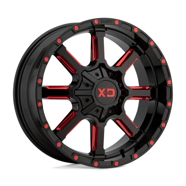 XD XD838 MAMMOTH 20X9 GLOSS BLACK MILLED WITH RED TINT CLEAR COAT 8X6.5 - XD83829080918