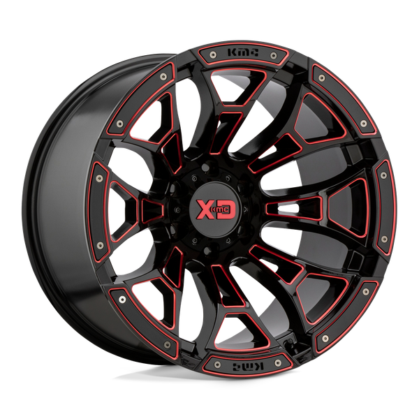 XD XD841 BONEYARD 20X10 GLOSS BLACK MILLED WITH RED TINT 6X135 - XD84121063918N