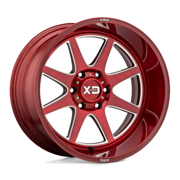 XD XD844 PIKE 22X10 BRUSHED RED WITH MILLED ACCENT 5X5.0 - XD84422050918N