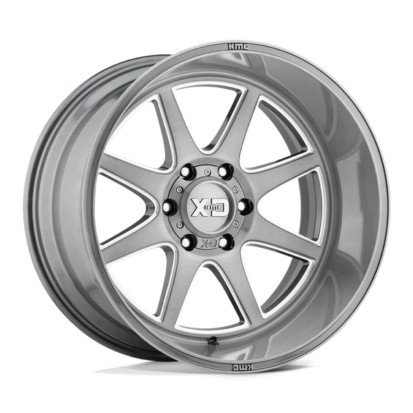 XD XD844 PIKE 22X12 TITANIUM BRUSHED MILLED 5X5.0 - XD84422250644N