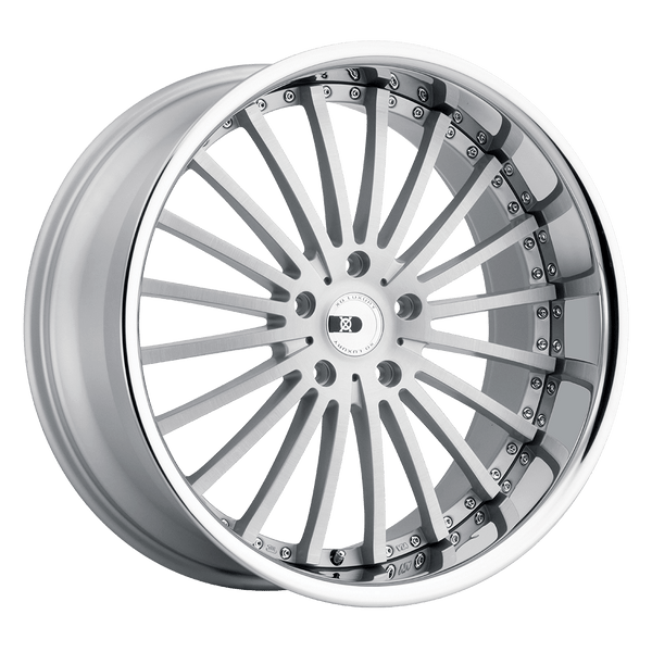 XO NEW YORK 20X10 MATTE SILVER W/ BRUSHED FACE & STAINLESS STEEL LIP 5X120 - 2010NEW425120S72