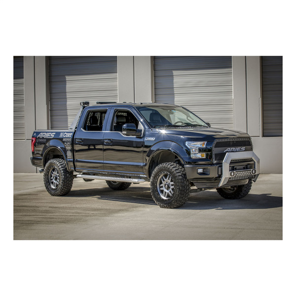 5.5 AdvantEDGE Side Bar with Brackets, Chrome Powder Coat 2555010