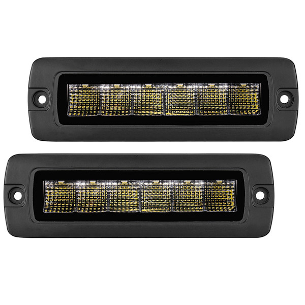Blackout Series Lights - Pair of Sixline LED Flood Light Kit - Flush Mount 750300621FBF