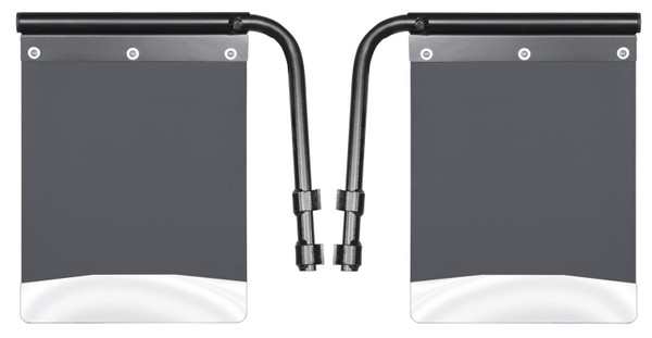 Removable Pivoting Mud Flaps 14 Wide - Black Weight-Leonard USA