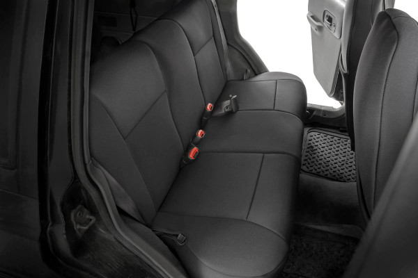 Jeep Neoprene Seat Cover Set | Black [97-01 XJ w/ Non-Detachable Headrest] 91022