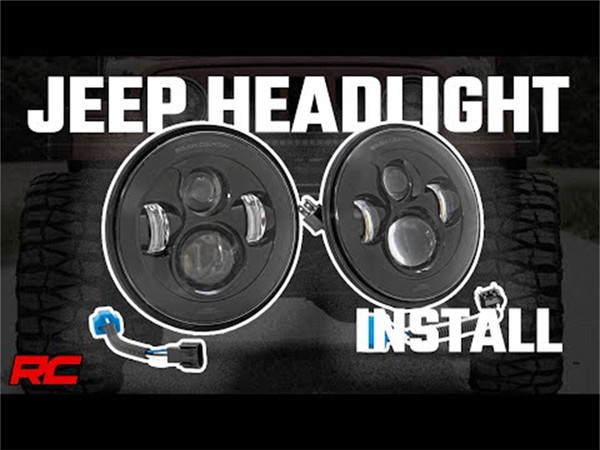 Jeep 9-Inch LED Projection Headlights (Wrangler JL/JLU, Gladiator JT) RCH5100
