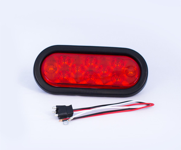 6in. LED Red Oval Light (EA) LEDLIGHTRED