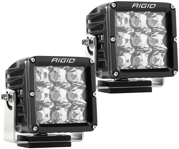 RIGID D-XL PRO LED Light, Spot Optic, Surface Mount, Black Housing, Pair-322213
