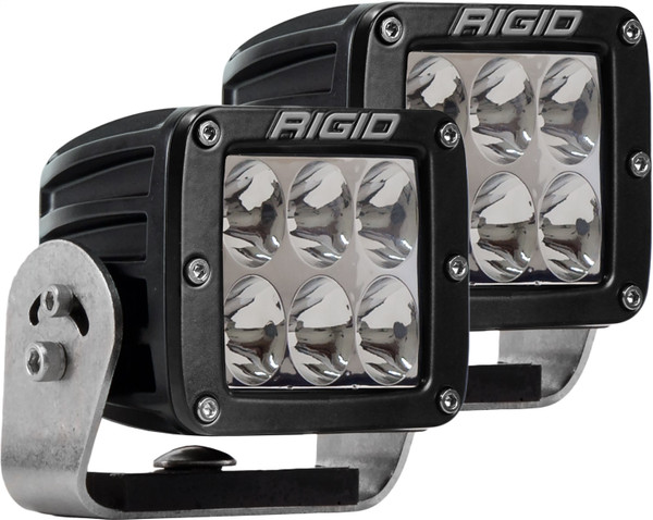 RIGID D-Series PRO LED Light, Driving Optic, Heavy Duty, Black Housing, Pair-522313