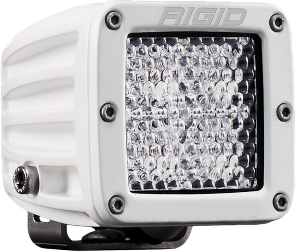 RIGID D-Series PRO Light, Flood Diffused, Surface Mount, White Housing, Single-601513