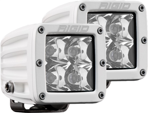 RIGID D-Series PRO LED Light, Spot Optic, Surface Mount, White Housing, Pair-602213