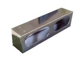RS-103-2SS - 6x2.5in Double Oval Polished Stainless Steel Truck Light Box w/ Knockouts-RS-103-2SS
