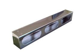 RS-103-3SS - 6x2.5in Triple Oval Polished Stainless Steel Truck Light Box w/ Knockouts-RS-103-3SS