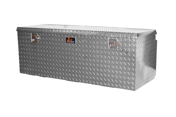 Large Locking Aluminum Diamond Plate Toolbox Secure Two Compartments 9991150