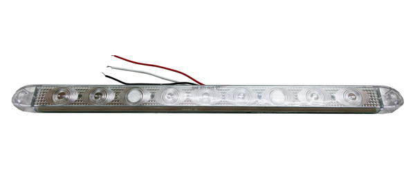 RS-17-CLEAR - 17in Screw Mount Hi-Power 9-LED Tail/Brake Light (Red w/ Clear Lens)-RS-17-CLEAR