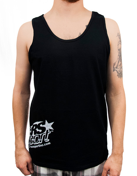 RS250BL - Men's Race Sport Lighting Tank Top (Black) (L)-RS250BL