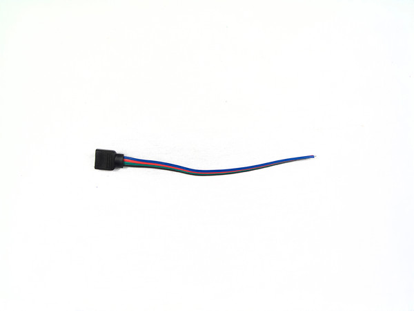 RS-4P-LEDF - 4 Position RGB Multi-Color One Sided Strip Connector w/ 4 Female Holes-RS-4P-LEDF