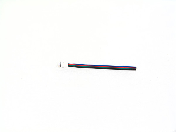 RS-4P-LEDM - 4 Position RGB Multi-Color One Sided Strip Connector w/ 4 Male Pins-RS-4P-LEDM