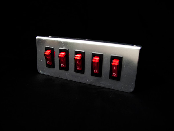 RS-5SW-PANEL - 5-Switch On/Off Prewired Panel w/ Fuse-RS-5SW-PANEL