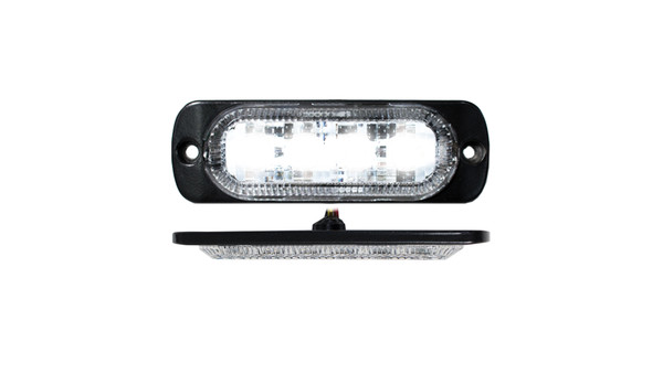 RS70014W - 4-LED Ultra Slim Flush Mount 19-Flash Pattern Strobe Marker (White)-RS70014W