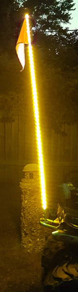 RSQG6FTO - 6ft 5050 LED Lighted Whip (Orange)-RSQG6FTO