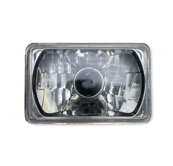 RS-4X6PDC - 4x6in Rectangle Diamond Cut Lens with Domed Center Projector Aim holds H4 Bulb-RS-4X6PDC RS-4X6PDC - 4x6in Rectangle Diamond Cut Lens with Domed Center Projector Aim holds H4 Bulb-RS-4X6PDC