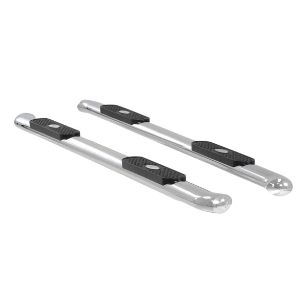 4" Polished Stainless Oval Side Bars, Select Ford F150, F250, F350, F450, F550 S223043-2
