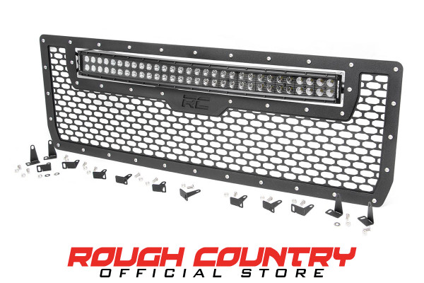Laser-Cut Mesh Grille w/ 30-inch Black Series Dual Row CREE LED Light Bar 70190