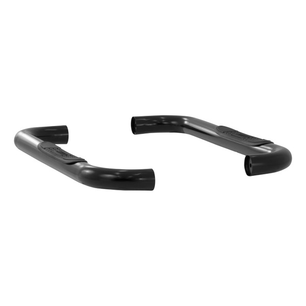 3 Round Black Steel Side Bars, Select Dodge Dakota 205001