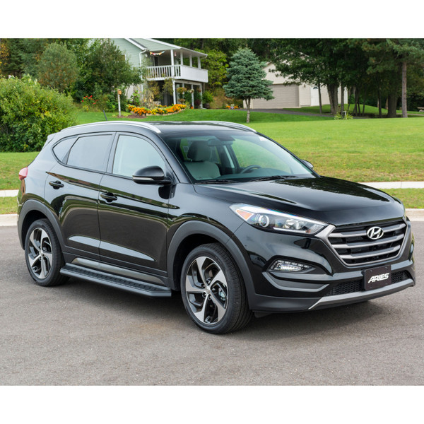 AeroTread 5" x 70" Black Stainless Running Boards, Select Hyundai Tucson 2061019