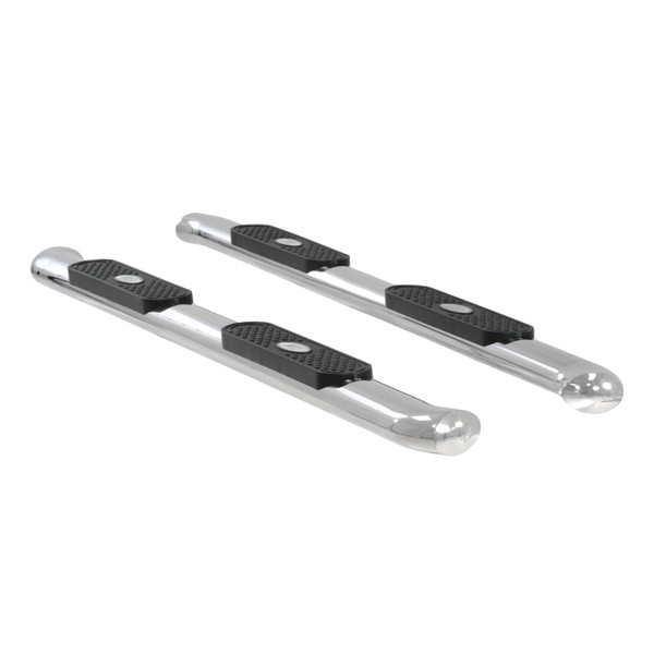 4" Polished Stainless Oval Side Bars, Select Ford F150, F250, F350, F450, F550 S223044-2