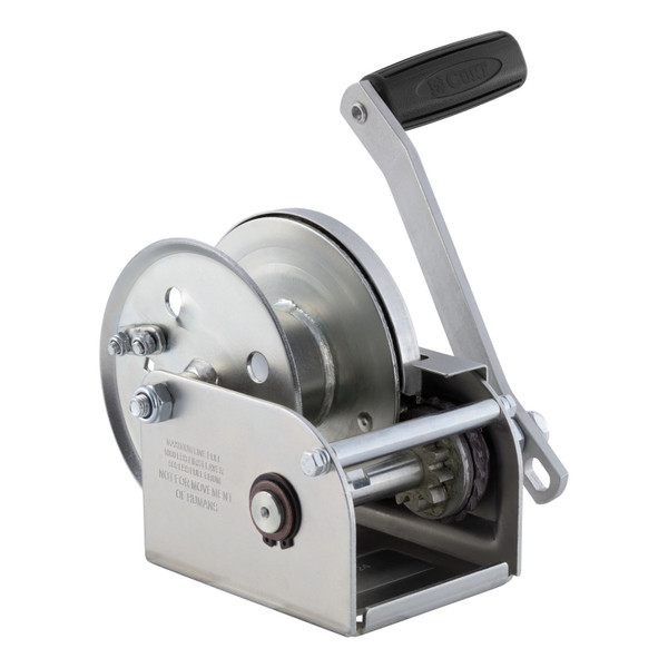 Hand-Crank Brake Winch, 1,000 lbs, 4.2:1 Gear Ratio, 7" Handle 29610