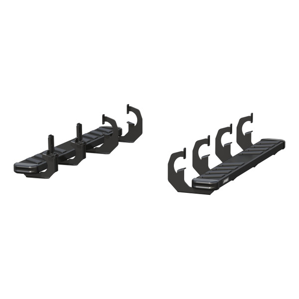 ARIES 2554010 NovaTrac 6in. x 53in. Black Steel Running Boards; Select Chevrolet 2554010