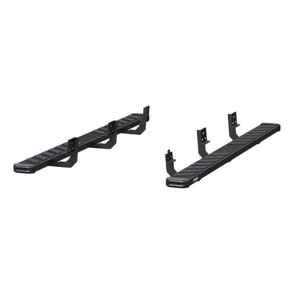 ARIES 2554012 NovaTrac 6in. x 85in. Black Steel Running Boards; Select RAM 1500; 2554012