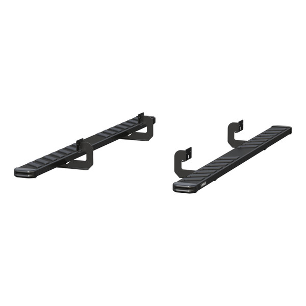 ARIES 2554018 NovaTrac 6in. x 85in. Black Steel Running Boards; Select Ford F-15 2554018