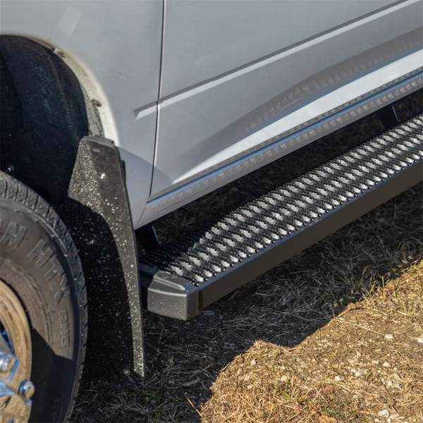 Grip Step 7" x 36" Black Aluminum Running Boards, Select Ford E-Transit 415036-401740