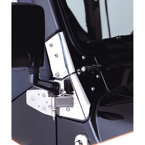 Mirror Relocation Brackets, Stainless Steel; 97-06 Jeep Wrangler TJ-11026.02