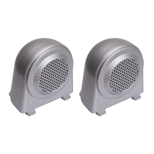 Tweeter Speaker Enclosures, Brushed Silver; 07-10 Jeep Wrangler JK-11151.11