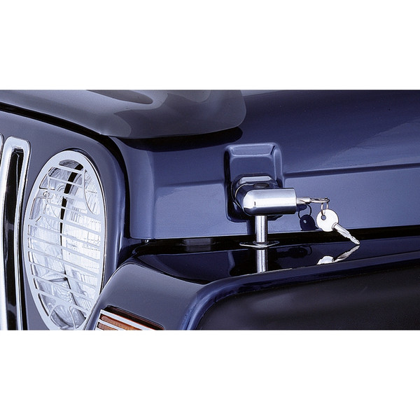 Locking Hood Catch Kit, Chrome; 97-06 Jeep Wrangler TJ-11302.03 Locking Hood Catch Kit, Chrome; 97-06 Jeep Wrangler TJ-11302.03