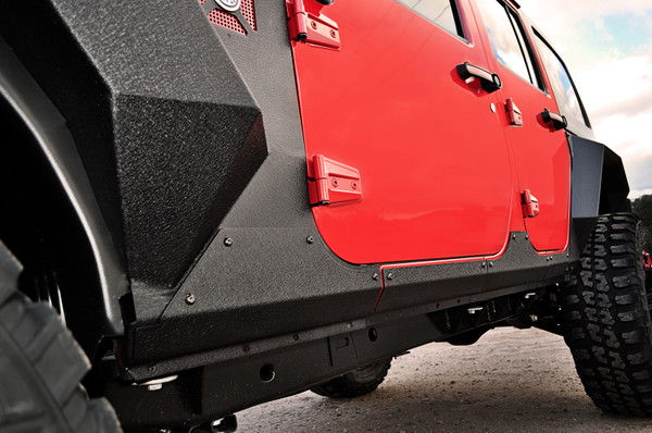 Body Armor Cladding, Rocker Panel Guard, Steel; 07-18 Jeep Wrangler JK-11615.10