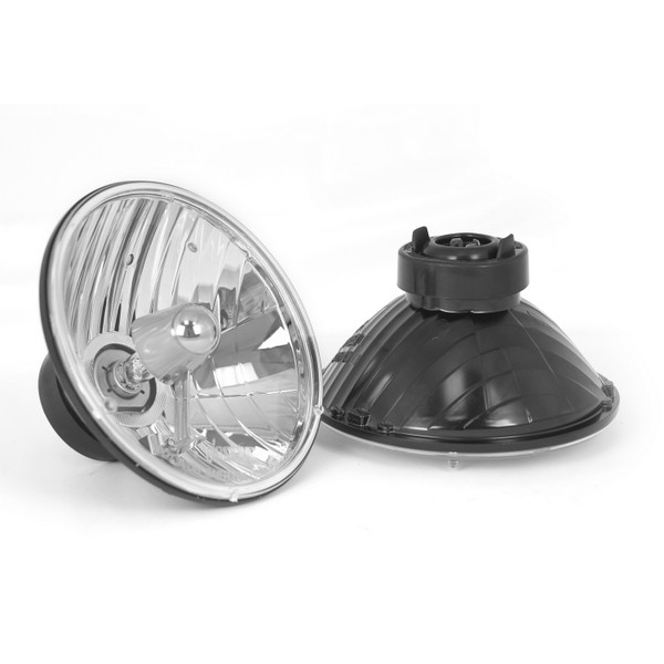 Round Crystal H2 Headlights; 65-06 Jeep CJ/Wrangler TJ-12402.80